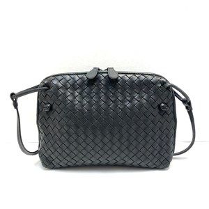 Bottega Veneta Nodini Shoulder Bag Leather Black
